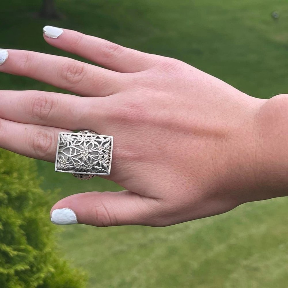Claudia Agudelo Sterling Silver Designer Ring ~ Made in Colombia - size …